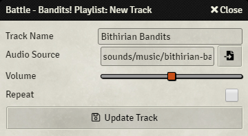 The Playlist Sound Configuration Sheet