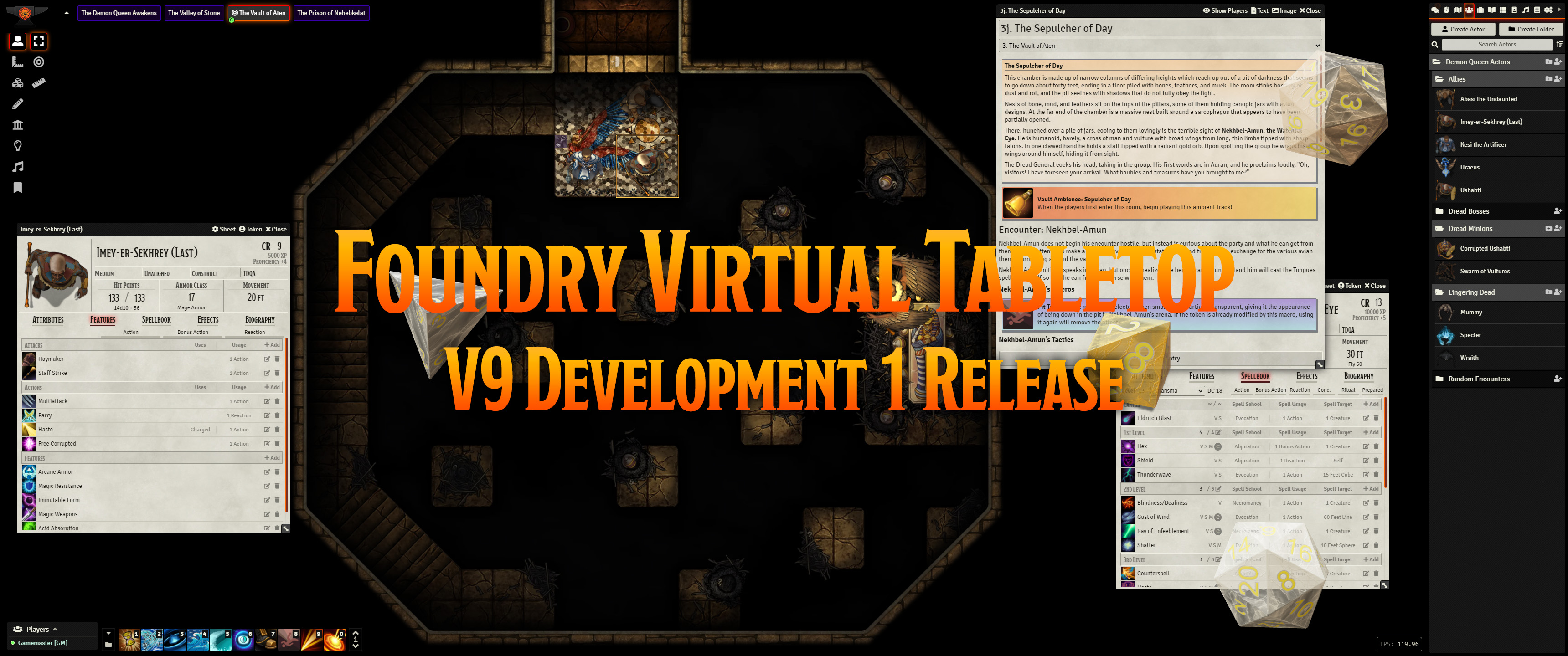 Release Notes for Foundry Virtual Tabletop Version 9 Development 1