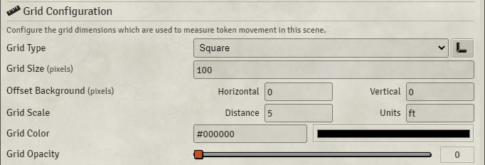 Scenes - Configuration, Grid