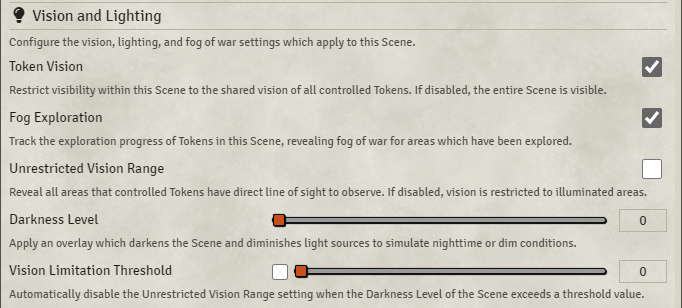 Scenes - Configuration, Vision & Lighting